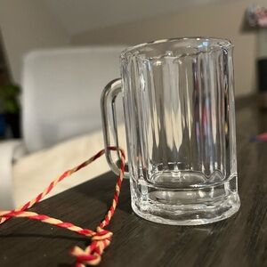 2 oz beer mug ornament- thick glass